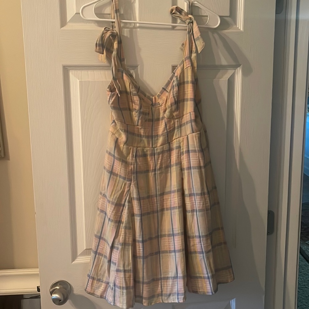 Size Large American Eagle Plaid Summer Dress, Never Worn!